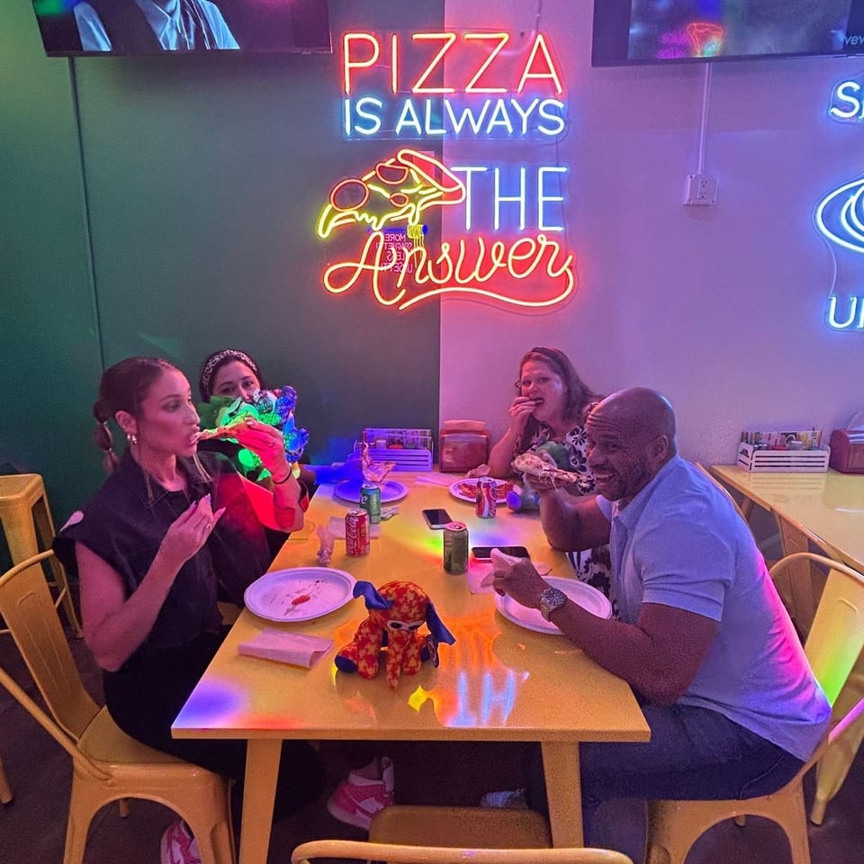 Bright Neon Lights & Late Night Slices